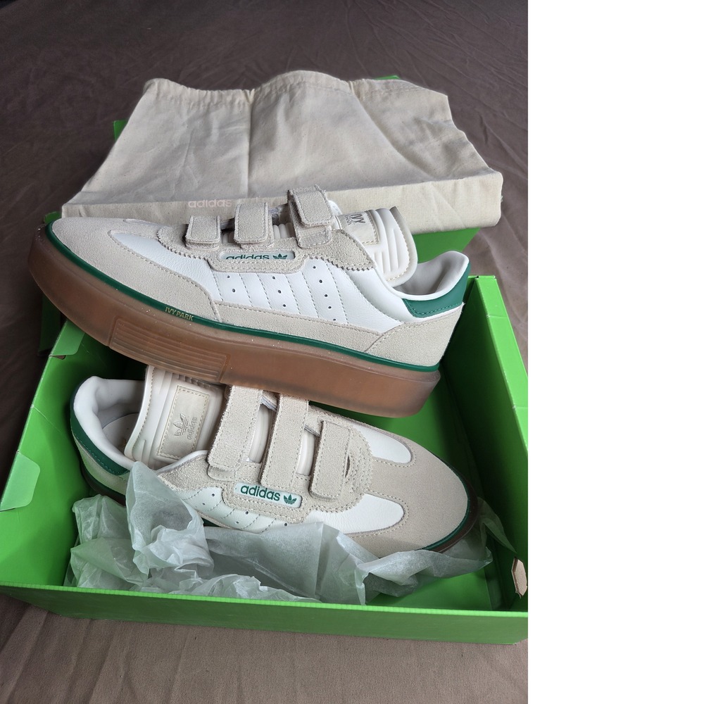 Adidas Ivy Park Super Sleek Velcro Beyonce Platform Sneakers Beige Womens 7.5